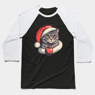 Cute Kitty Xmas Baseball T-Shirt